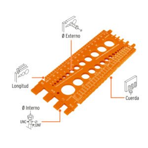 REGLETA CALIB. DE TUERCAS Y TORNILLOS 22CM