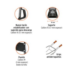 CARRETILLA 5.5 FT3 LLANTA NEUMAT. REF. CAJA C/ACCESORIOS