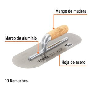 LLANA MANGO MADERA 4 REMACHES 14"