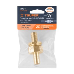 CONECTORES MACHO Y HEMBRA 1/2" LATON