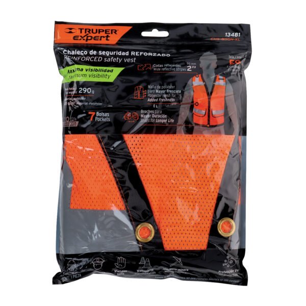 CHALECO SEG. REF. NARANJA C/BOLSA