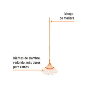 ESCOBA METALICA CON 22 DIENTES