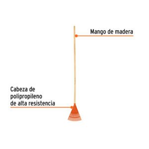ESCOBA DE POLIPROPILENO CON 15 DIENTES