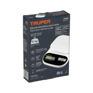BÁSCULA DIGITAL P/COCINA CAP. 5 KG