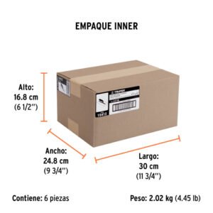 LLANA MANGO PLASTICO CANTO RECTO 6 REM 11"