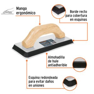 FLOTA DE HULE 9-1/2" ESPESOR 5/8" ACABADO LISO