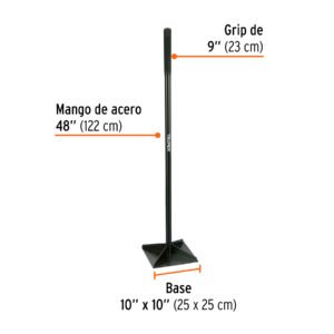 PISON 10X10 C/MANGO ACERO 48