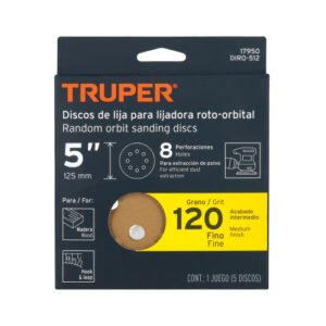 DISCOS DE LIJA ROTO ORBITAL 5",GRANO 120