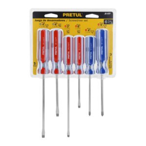 JGO DE 6 DESARMADORES MANGO PVC