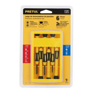 JUEGO CON DESARMADORES DE PRECISION, 6 PIEZAS PRETUL