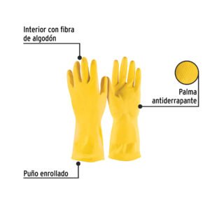 GUANTES DE LATEX P/LIMPIEZA MED. PRETUL