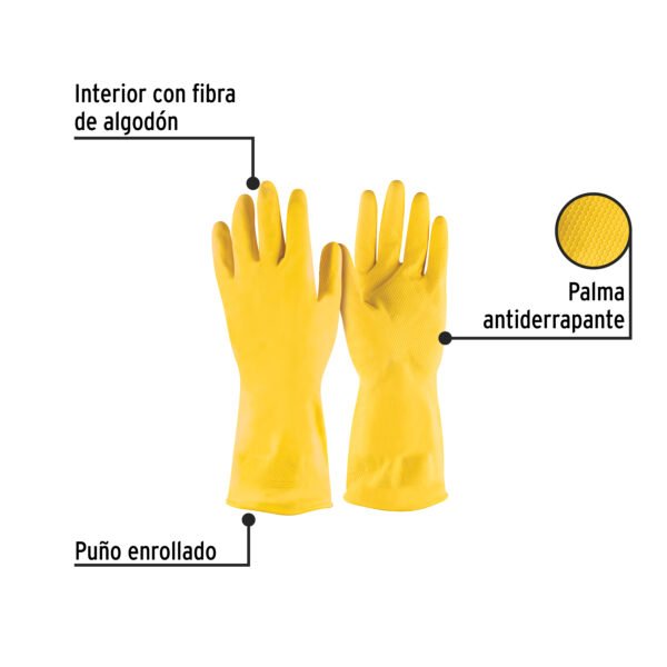 GUANTES DE LATEX P/LIMPIEZA MED. PRETUL