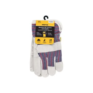 GUANTES DE CARNAZA Y LONETA,PRETUL