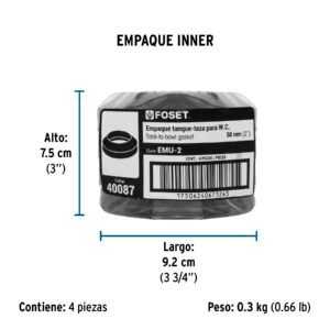 EMPAQUE UNION TANQUE-TAZA /WC, 2"