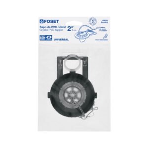 SAPO P/WC , PVC TRANSP CADENA INOX, 2"