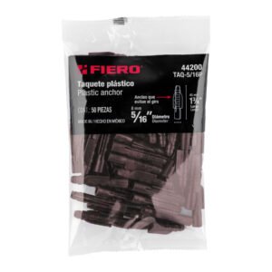 TAQUETE DE 5/16, DE PLASTICO, BOLSA 50 PIEZAS