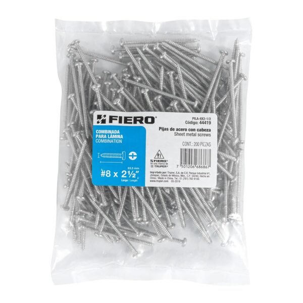 PIJAS PARA LAMINA, #8, 2-1/2