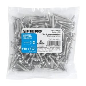 PIJA PARA LAMINA, #10, 1-1/4 PZA
