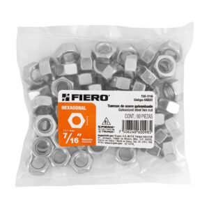 TUERCA ACERO GALV. HEXAGONAL DE 7/16