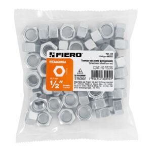 TUERCA ACERO GALV. HEXAGONAL DE 1/2