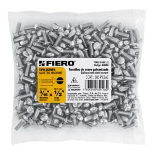 TORNILLO ACERO GALV. TIPO ESTUFA 3/16 X 1/2