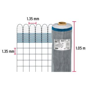 MALLA MOSQUITERA PLASTICO GRIS 1.05M