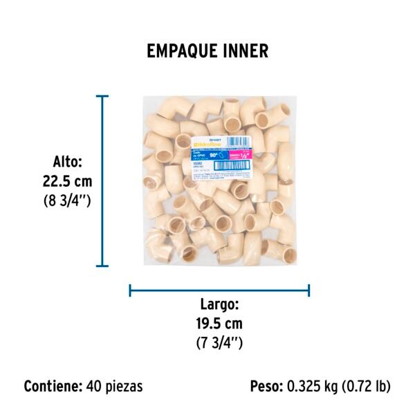 CODO 90° CPVC DE 1/2",FOSET