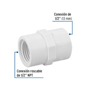 ADAPTADOR HEMBRA DE PVC 1/2"