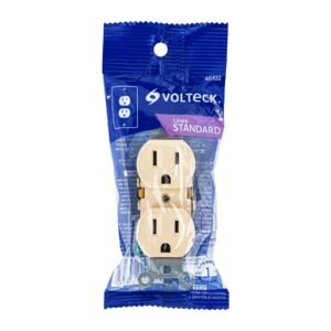 CONTACTO DUPLEX,2 POLOS, STD,MARFIL