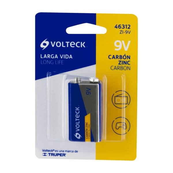 PILA ZINC-CARBON 9 V, BLISTER VOLTECK