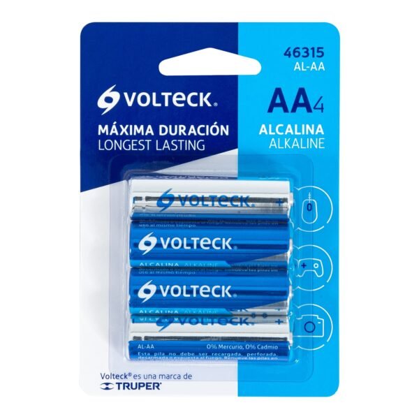 PILA ALCALINA AA,BLISTER C/4 PZAS,VOLTECK