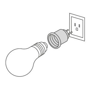 PORTALAMPARA DE BAQUELITA, C/ADAPT,VOLTECK