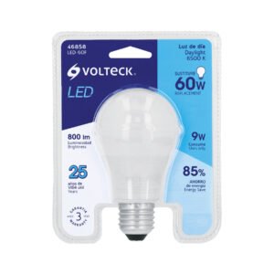 LÁMPARA DE LED 9W, LUZ DE DÍA