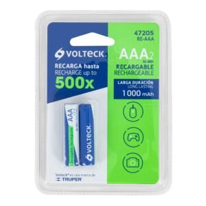 BLISTER 2 PILAS RECARGABLE AALARGA DURACION 1000MAH
