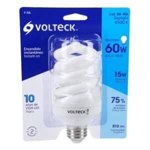 LAMPARA 15 W, ESPIRAL, LUZ DIA, T4 EN BLISTER, VOLTECK