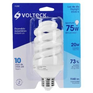 LÁMPARA 20W,ESPIRAL,LUZ DIA,VOLTECK