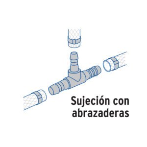TEE INSERCION 3/8 DE POLIPROPILENO